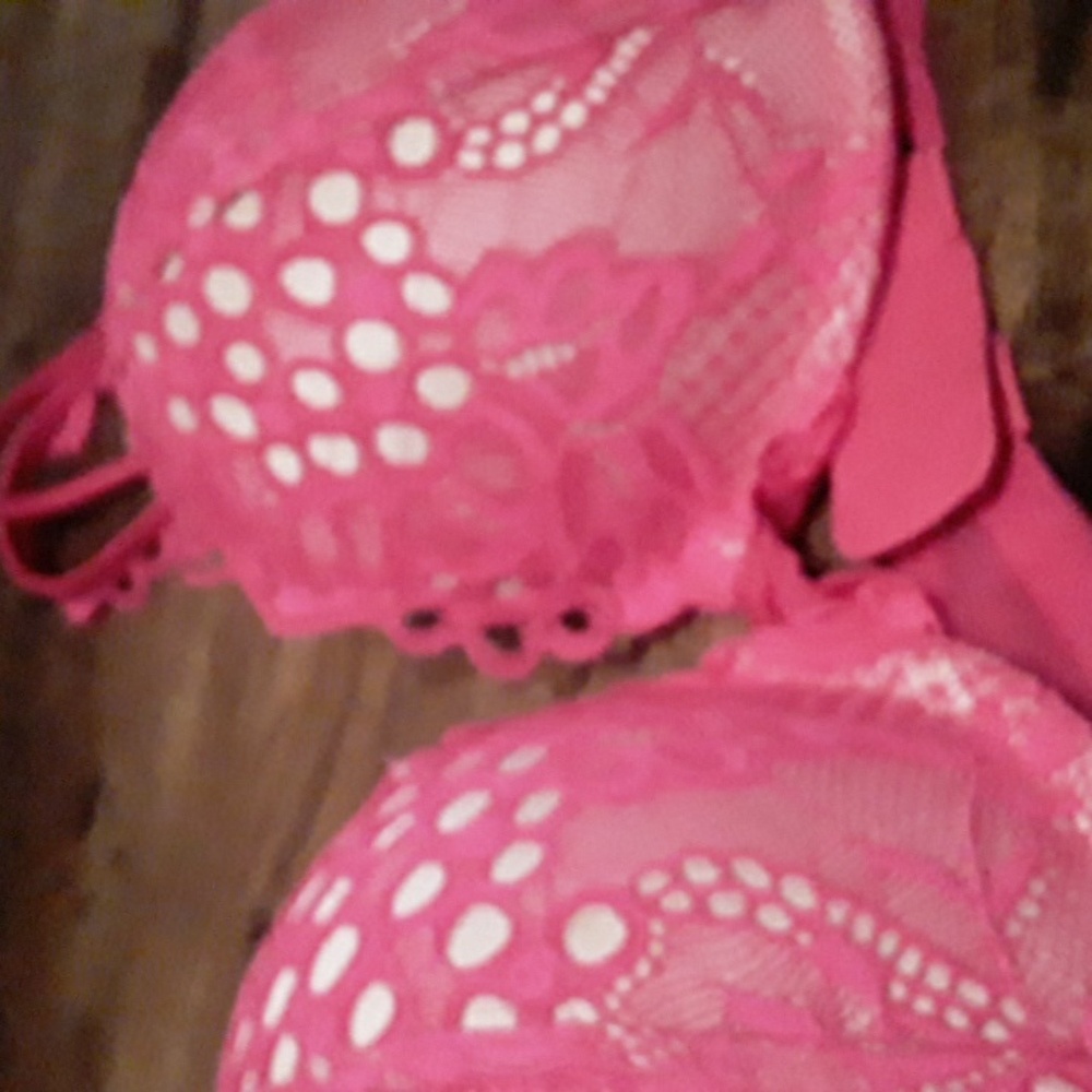 NWOT 34B Victoria's Secret Pink Sexy Padded underwire 2 Push Ups Lace Bra - Picture 5 of 12